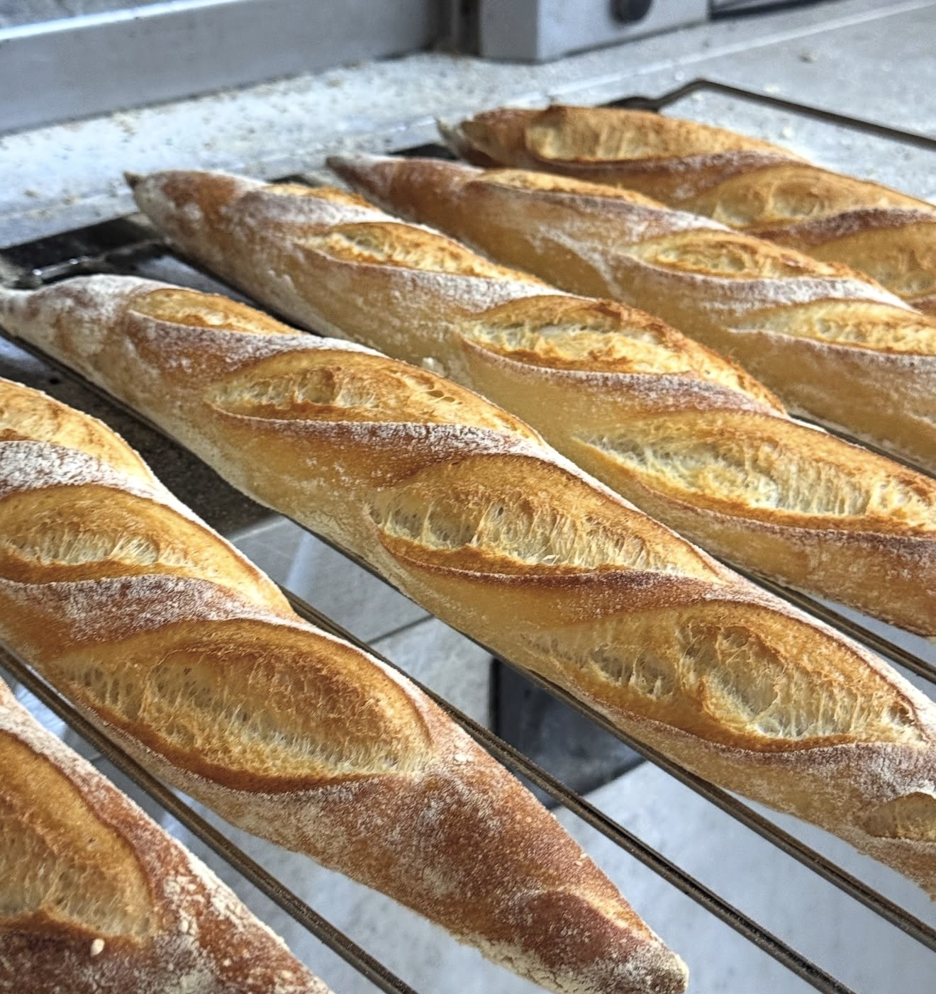 Baguettes à la sortie du four
